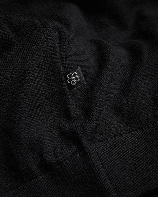 Ted Baker hombres 2ZFP1468 ropa camiseta de punto de manga corta senti negro