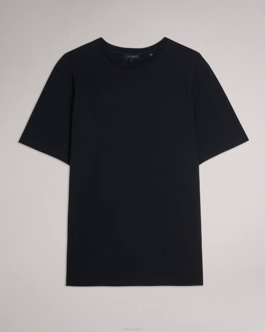 Ted Baker hombres 2ZFP1513 ropa Camiseta lisa de corte regular y manga corta de Tywinn negro