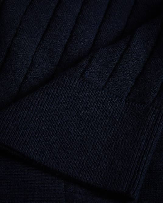 Ted Baker hombres 2ZFP1514 ropa polo botánico manga corta cuello abierto Armada