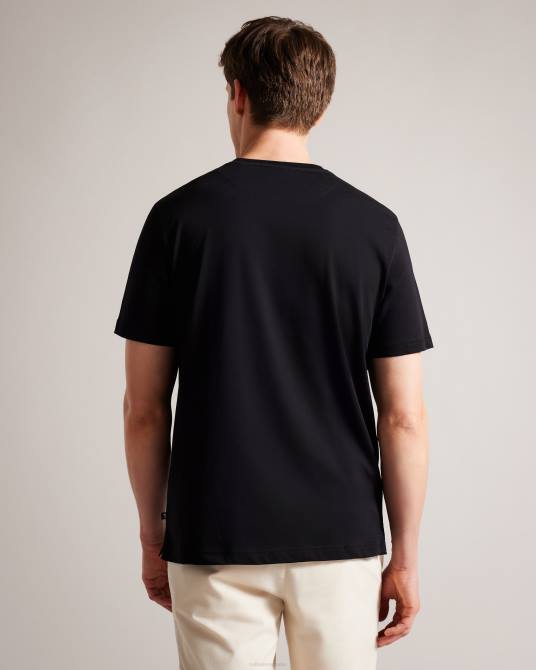 Ted Baker hombres 2ZFP1526 ropa camiseta de manga corta con gráfico abstracto de especies negro