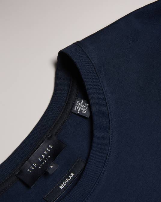 Ted Baker hombres 2ZFP1561 ropa Camiseta lisa de corte regular y manga corta de Tywinn Armada