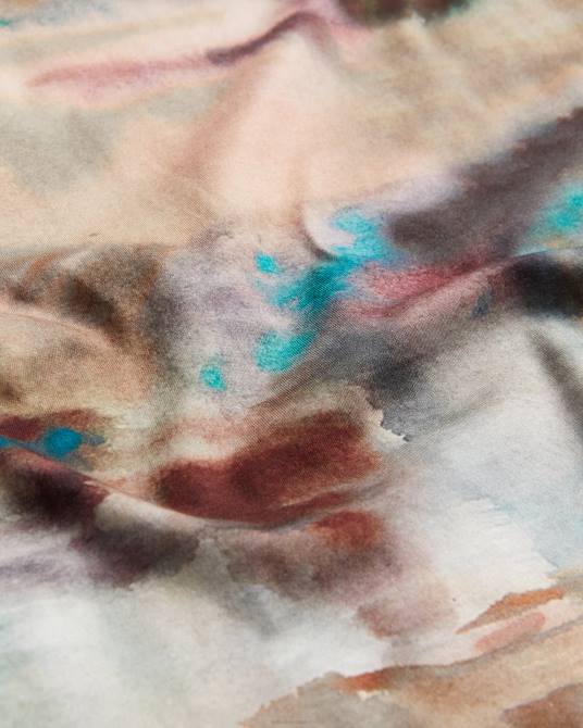 Ted Baker hombres 2ZFP1564 ropa camiseta tinot de manga corta con estampado abstracto blanco