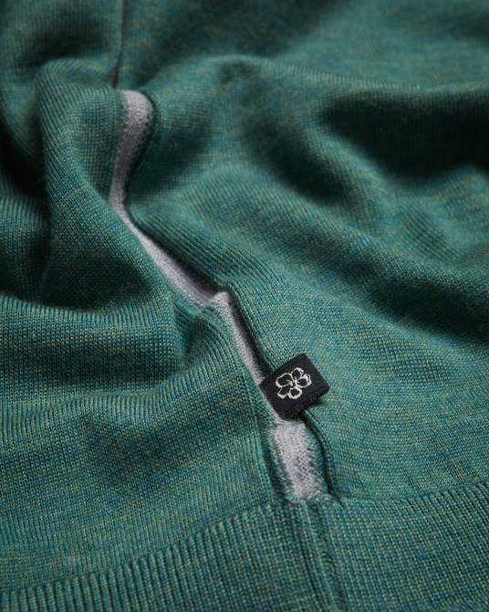 Ted Baker hombres 2ZFP1581 ropa polo mondsey de lana de manga corta verde