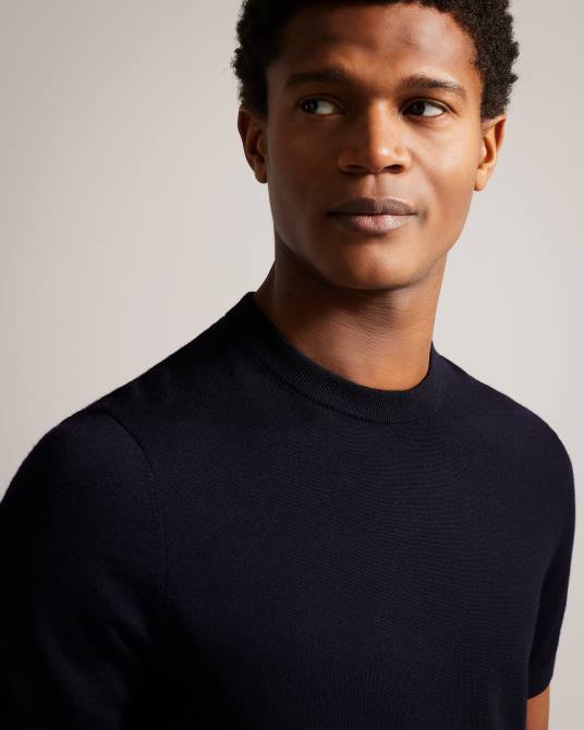 Ted Baker hombres 2ZFP1591 ropa camiseta de punto de manga corta senti Armada