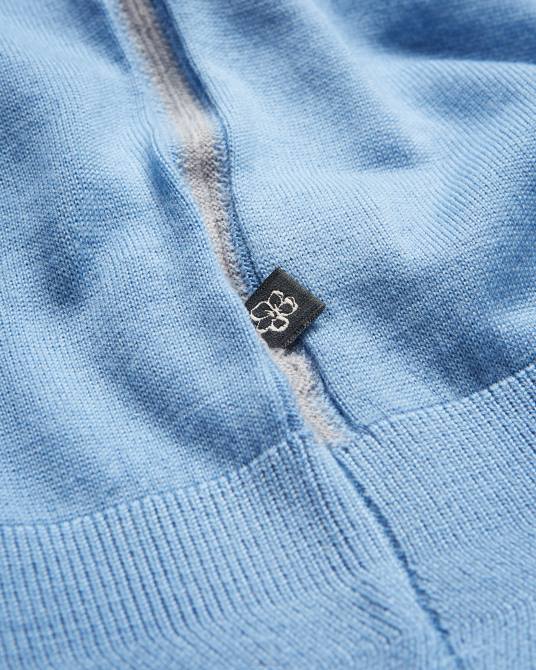 Ted Baker hombres 2ZFP1593 ropa polo mondsey de lana de manga corta azul pálido