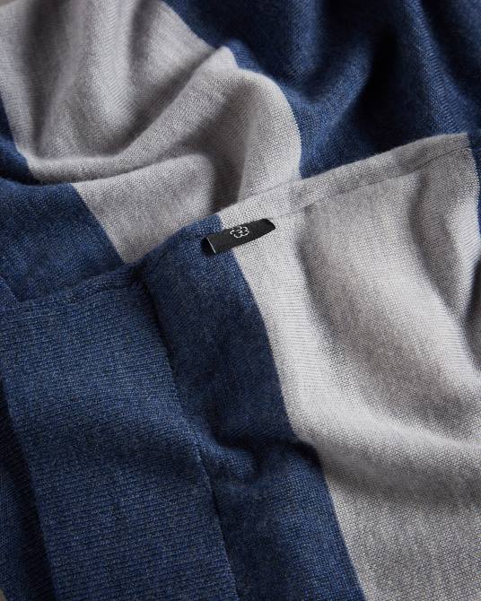 Ted Baker hombres 2ZFP1651 ropa Cove polo de merino de manga corta con múltiples rayas crudo