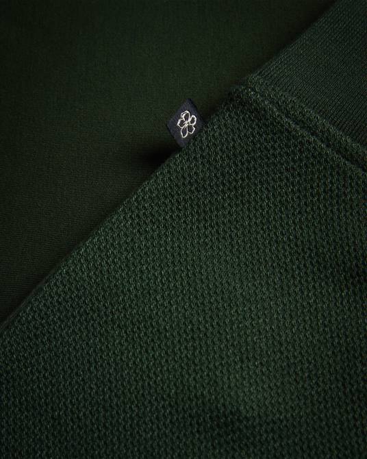 Ted Baker hombres 2ZFP1281 ropa sanot jersey de manga larga con cuello alzado caqui