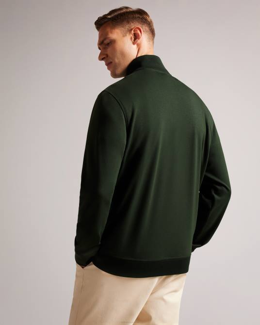 Ted Baker hombres 2ZFP1281 ropa sanot jersey de manga larga con cuello alzado caqui