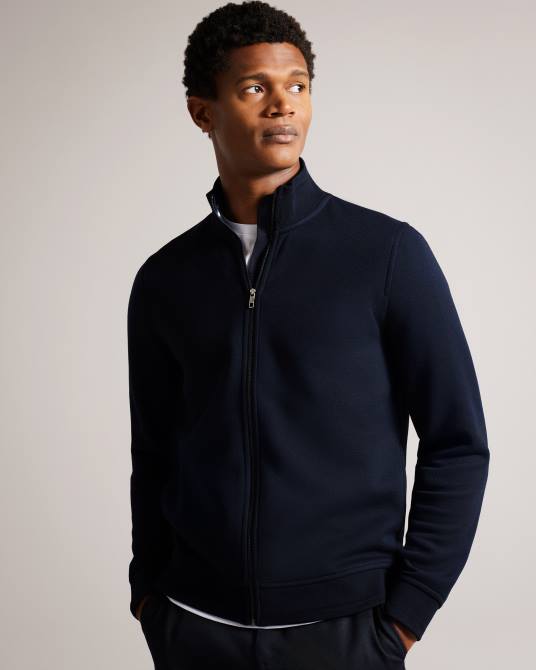 Ted Baker hombres 2ZFP1380 ropa Chaqueta Tymos de manga larga con cremallera Armada