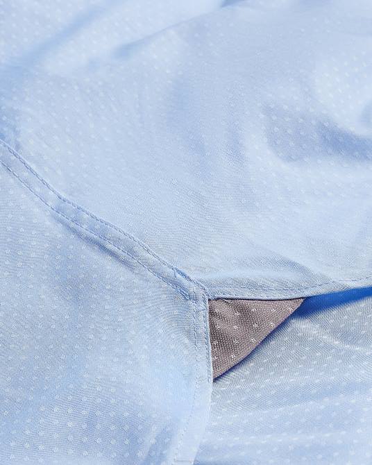 Ted Baker hombres 2ZFP1441 ropa camisa de lunares de manga larga de tritón azul