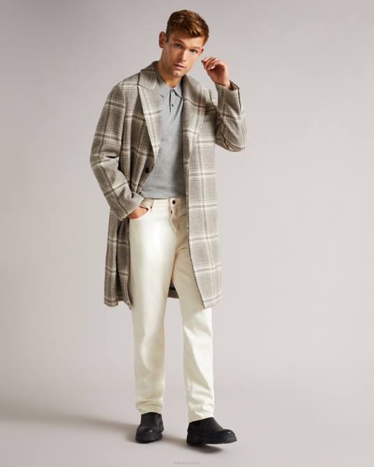 Ted Baker hombres 2ZFP1725 ropa polo texturizado de punto nixan ls marga gris