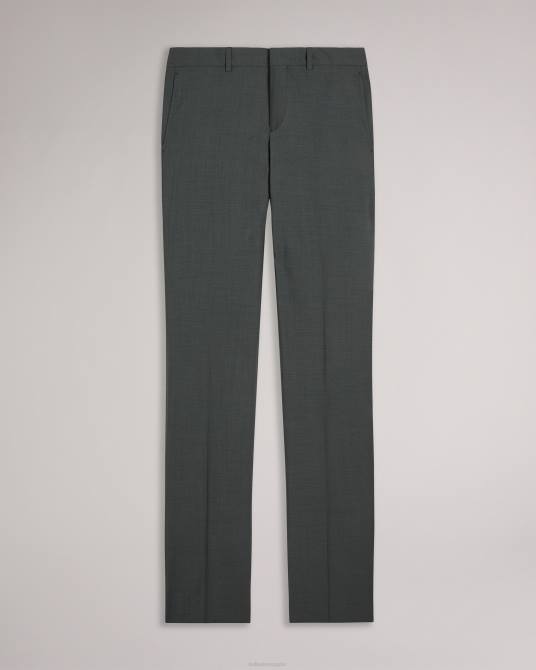 Ted Baker hombres 2ZFP1388 ropa Pantalón de traje rico en pura lana de piel de tiburón caqui