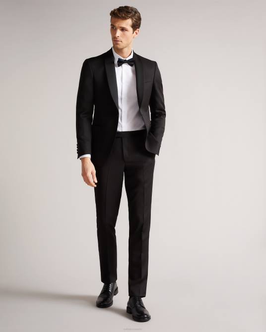 Ted Baker hombres 2ZFP1407 ropa pantalones de traje de esmoquin de corte slim de jvtuxt negro