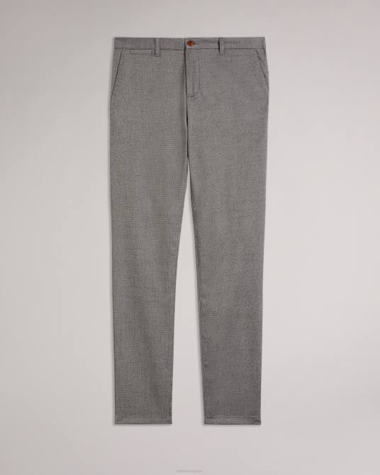 Ted Baker hombres 2ZFP1410 ropa pantalones texturizados Baren Irvine Fit gris claro
