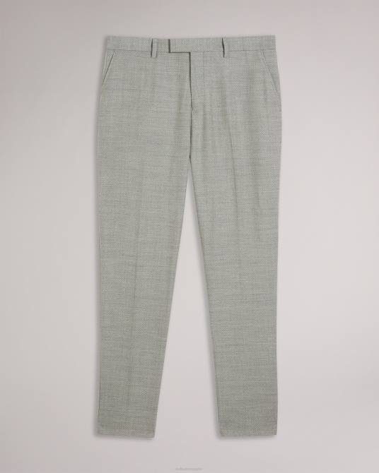 Ted Baker hombres 2ZFP1419 ropa pantalones lucciat de corte slim con espiguilla gris