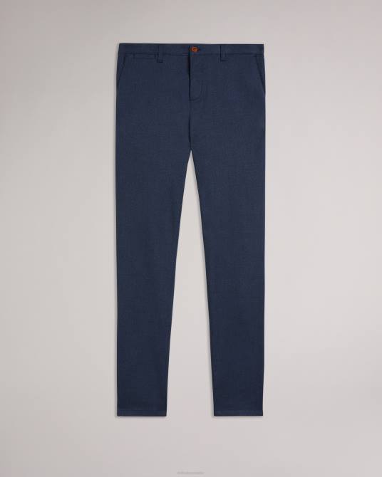 Ted Baker hombres 2ZFP1434 ropa pantalones texturizados Baren Irvine Fit Armada