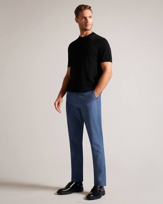 Ted Baker hombres 2ZFP1437 ropa pantalones portmay de corte slim con pata de gallo Armada