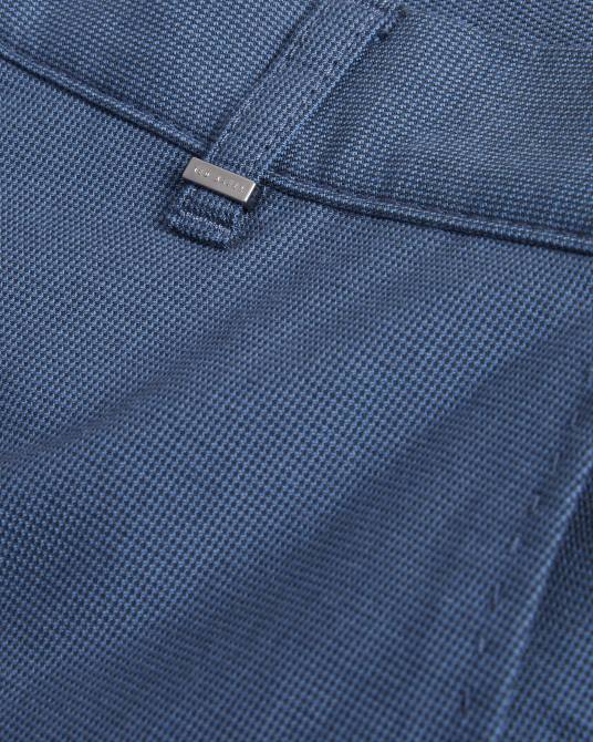 Ted Baker hombres 2ZFP1437 ropa pantalones portmay de corte slim con pata de gallo Armada