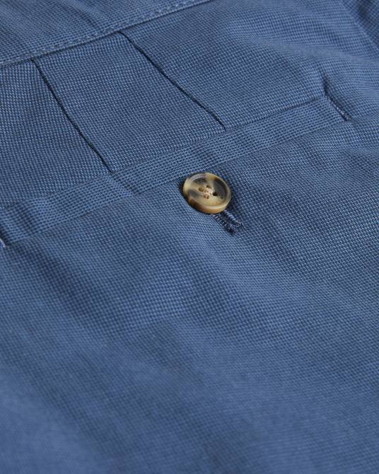 Ted Baker hombres 2ZFP1437 ropa pantalones portmay de corte slim con pata de gallo Armada