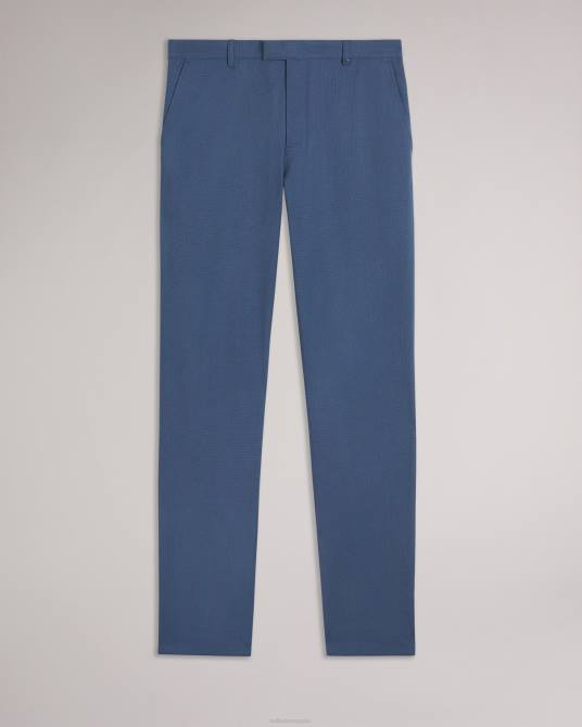 Ted Baker hombres 2ZFP1437 ropa pantalones portmay de corte slim con pata de gallo Armada