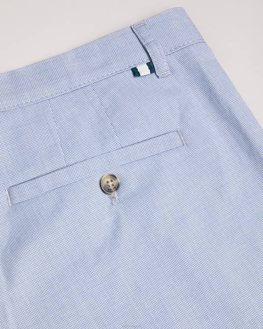 Ted Baker hombres 2ZFP1473 ropa pantalones portmay de corte slim con pata de gallo azul