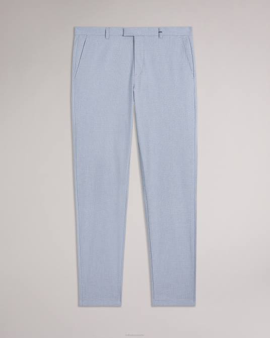 Ted Baker hombres 2ZFP1473 ropa pantalones portmay de corte slim con pata de gallo azul