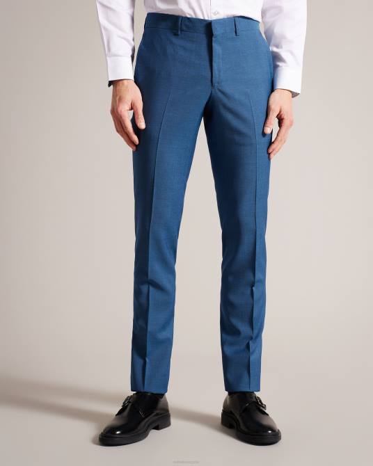 Ted Baker hombres 2ZFP1475 ropa pantalón de traje siouxt azul marino de piel de tiburón Armada