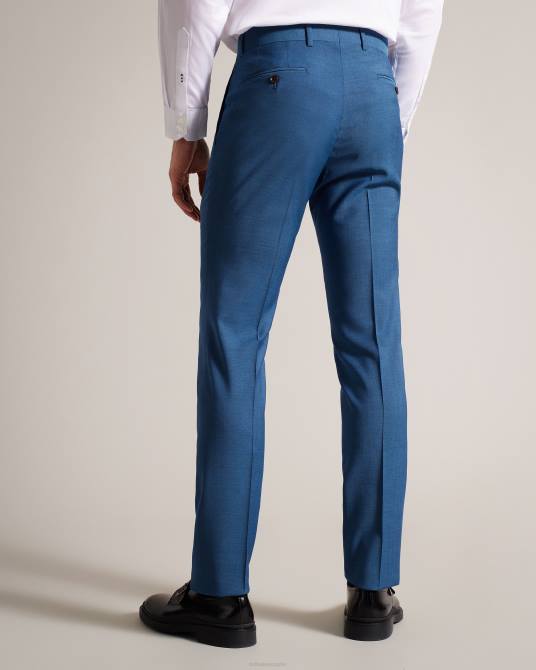 Ted Baker hombres 2ZFP1475 ropa pantalón de traje siouxt azul marino de piel de tiburón Armada