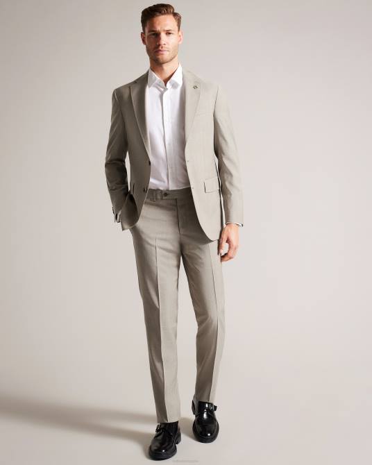 Ted Baker hombres 2ZFP1543 ropa Pantalón de traje alconat de pura lana de piel de tiburón natural