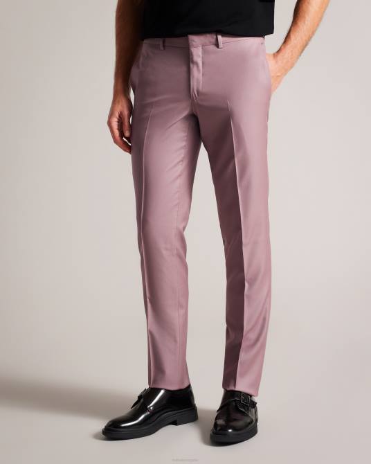 Ted Baker hombres 2ZFP1552 ropa Pantalón de traje ignacet de pura lana. rosa