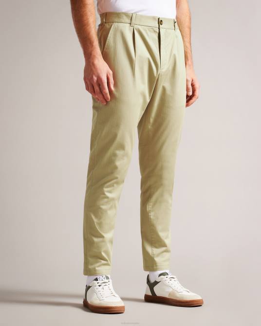 Ted Baker hombres 2ZFP1567 ropa pantalones bossar de corte regular con diseño de espiguilla natural