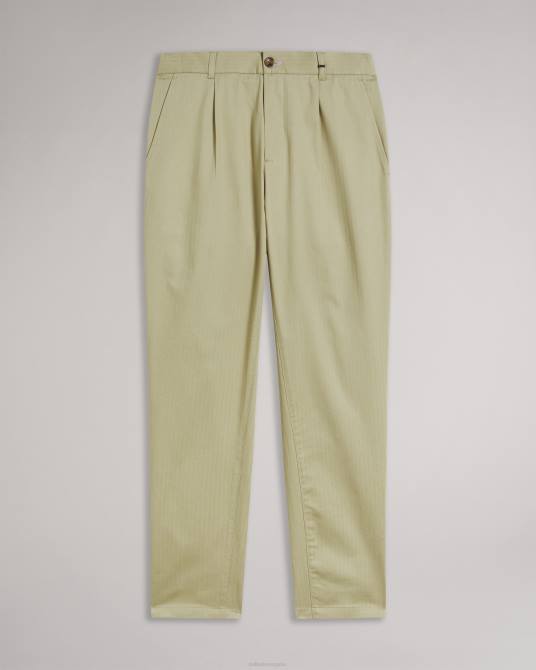 Ted Baker hombres 2ZFP1567 ropa pantalones bossar de corte regular con diseño de espiguilla natural