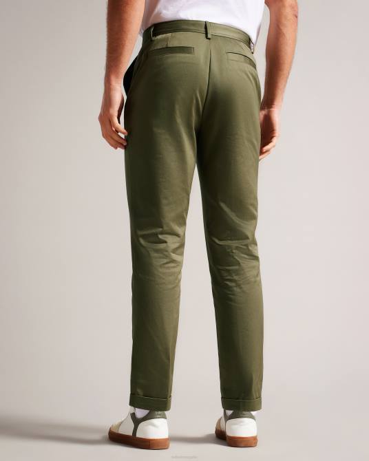 Ted Baker hombres 2ZFP1568 ropa pantalones luciant de sarga slim verde oscuro