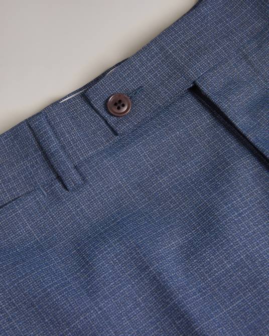 Ted Baker hombres 2ZFP1584 ropa pantalón traje raitht tweed azul marino Armada