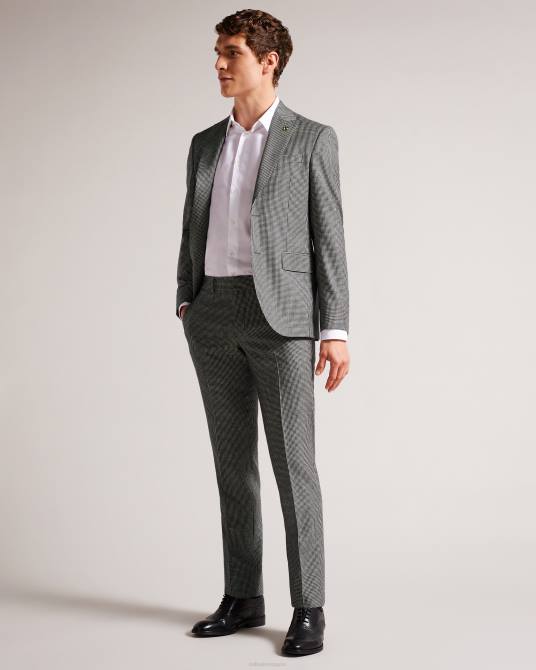 Ted Baker hombres 2ZFP1588 ropa pantalones de traje a cuadros mono jvct negro