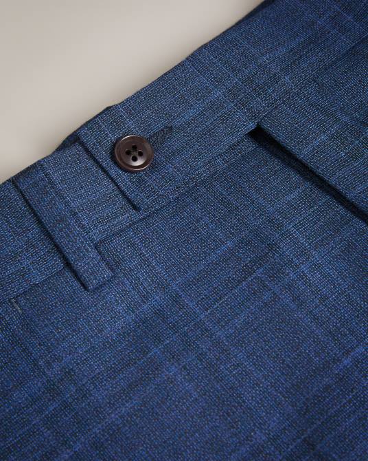 Ted Baker hombres 2ZFP1594 ropa pantalones de traje drydent cuadros azul marino Armada