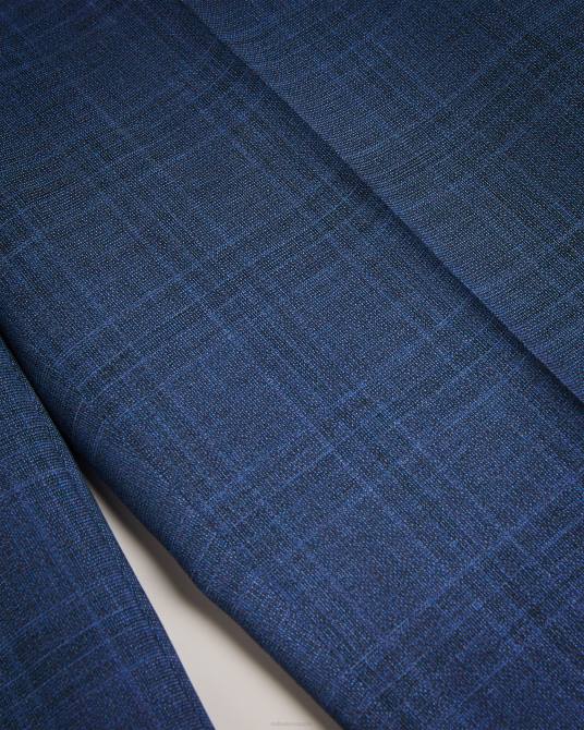 Ted Baker hombres 2ZFP1594 ropa pantalones de traje drydent cuadros azul marino Armada