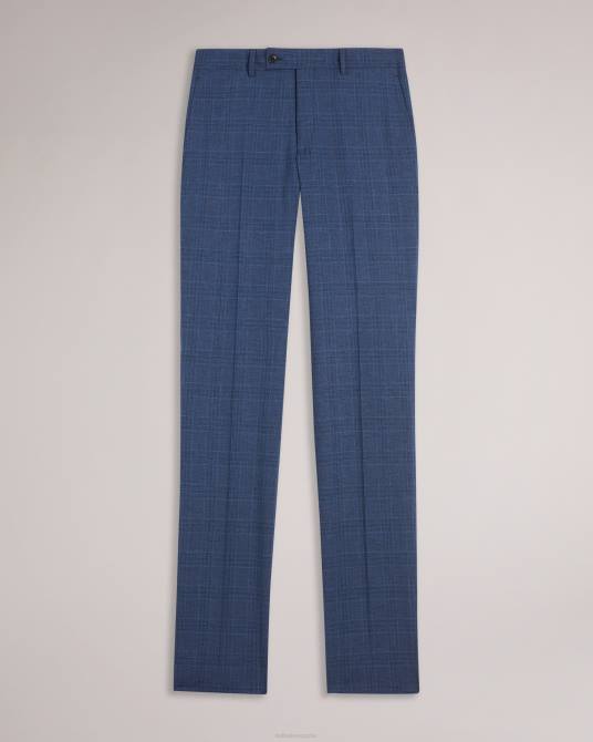 Ted Baker hombres 2ZFP1594 ropa pantalones de traje drydent cuadros azul marino Armada