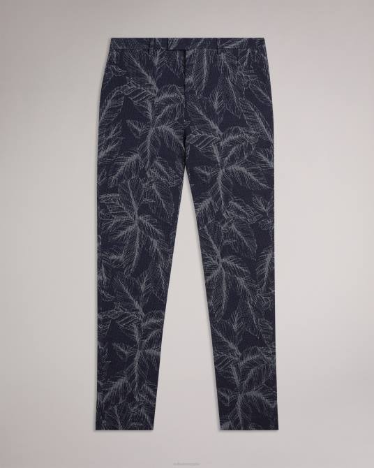 Ted Baker hombres 2ZFP1604 ropa pantalones de traje hoja postot Armada