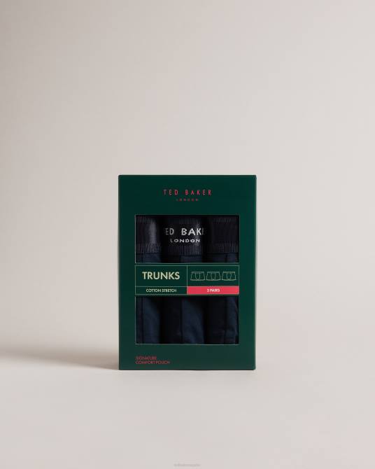 Ted Baker hombres 2ZFP1542 ropa paquete de 3 calzoncillos noe Armada