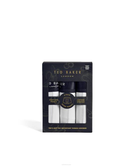 Ted Baker hombres 2ZFP1586 ropa Paquete de 3 baúles sólidos mtrcyl blanco