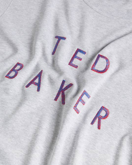 Ted Baker hombres 2ZFP1273 ropa jersey de manga larga con logo de Sonics marga gris