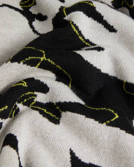 Ted Baker hombres 2ZFP1275 ropa jersey de lana merino floral ozier negro