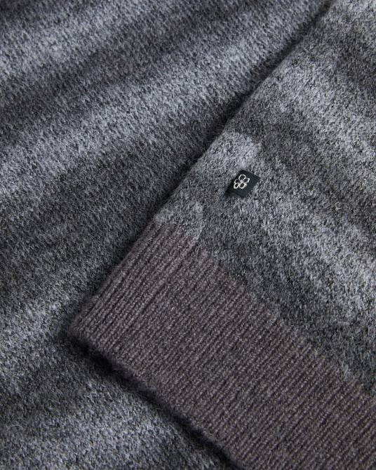 Ted Baker hombres 2ZFP1291 ropa Jersey abulti de corte estándar a rayas gris claro