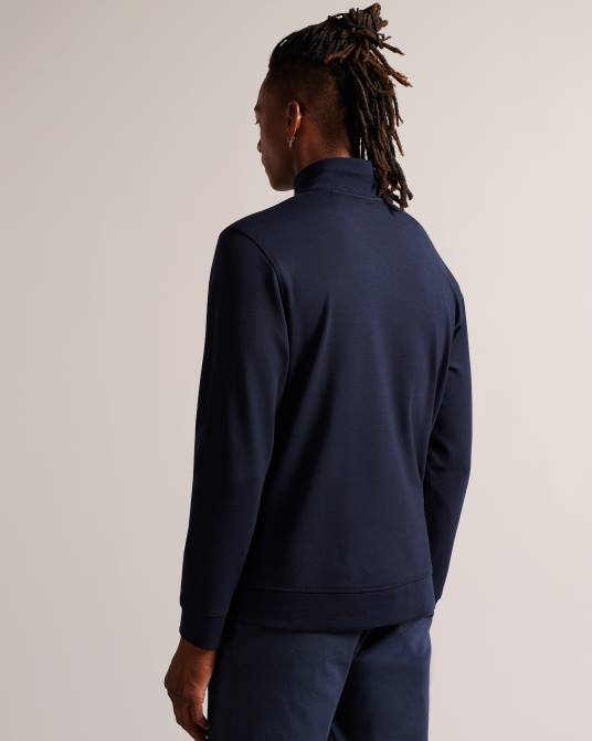 Ted Baker hombres 2ZFP1292 ropa sanot jersey de manga larga con cuello alzado Armada