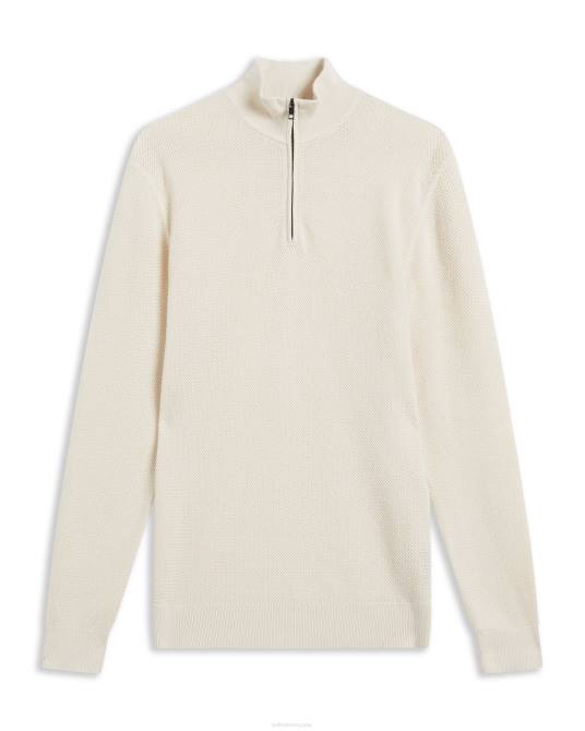 Ted Baker hombres 2ZFP1293 ropa meaddo suéter con media cremallera y cuello alzado natural