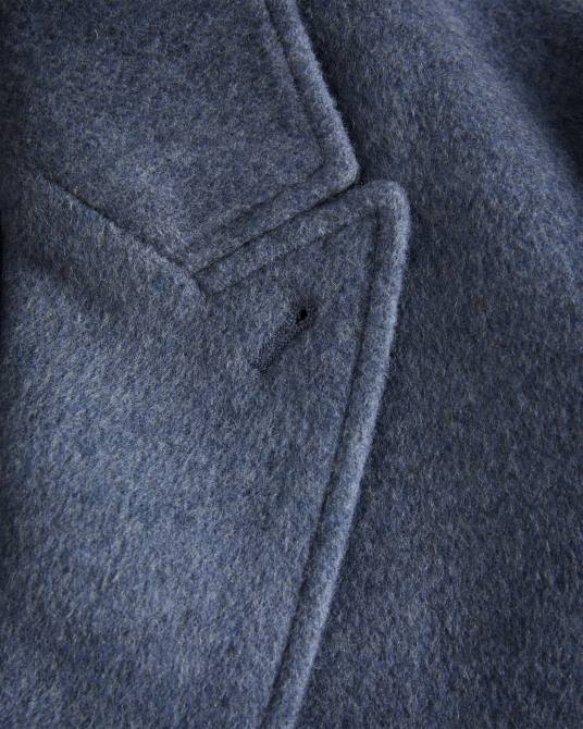 Ted Baker hombres 2ZFP1285 ropa abrigo de pura lana raydon con botonadura simple azul medio