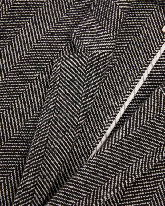 Ted Baker hombres 2ZFP1674 ropa abrigo travers con tejido de espiga negro