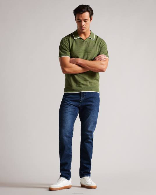 Ted Baker hombres 2ZFP1438 ropa jeans de mezclilla con pernera slim strtfo azul medio