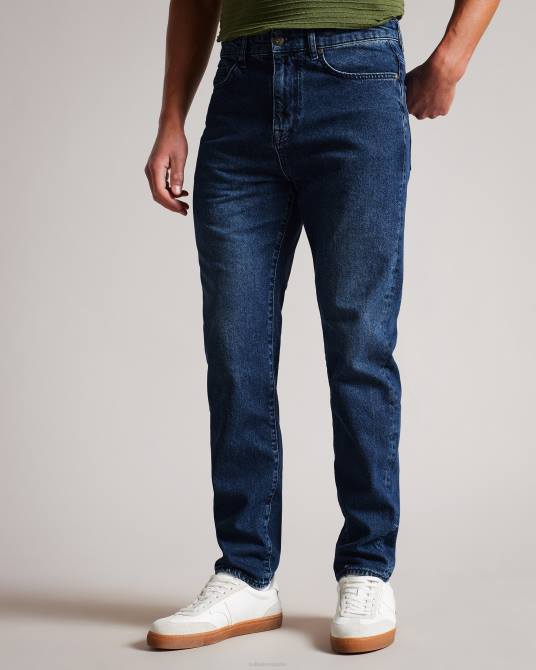 Ted Baker hombres 2ZFP1438 ropa jeans de mezclilla con pernera slim strtfo azul medio